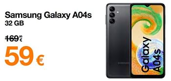 Promotions Samsung galaxy a04s 32 gb - Samsung - Valide de 01/03/2023 à 31/03/2023 chez Orange