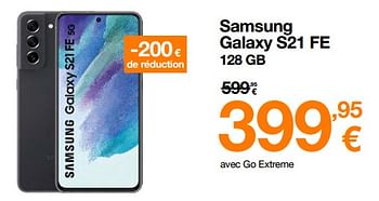 Promotions Samsung galaxy s21 fe 128 gb - Samsung - Valide de 01/03/2023 à 31/03/2023 chez Orange