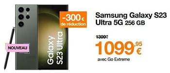 Promotions Samsung galaxy s23 ultra 5g 256 gb - Samsung - Valide de 01/03/2023 à 31/03/2023 chez Orange