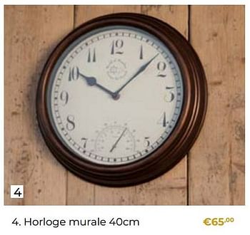 Promotions Horloge murale - Produit Maison - Euroshop - Valide de 05/03/2023 à 31/05/2023 chez Euro Shop