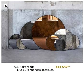 Promotions Miroirs ronds - Produit Maison - Euroshop - Valide de 05/03/2023 à 31/05/2023 chez Euro Shop