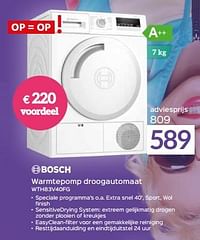 Bosch warmtepomp droogautomaat wth83v40fg-Bosch
