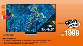 Promoties Samsung neo qled 4k-tv sqqe65qn95b - Samsung - Geldig van 03/03/2023 tot 31/03/2023 bij Expert