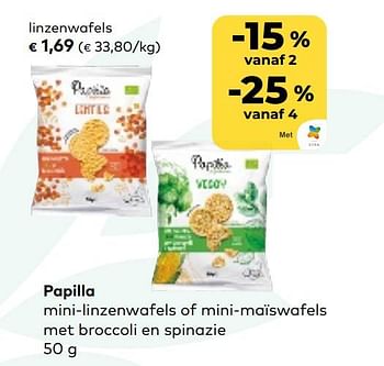 Promoties Papilla linzenwafels - Papilla - Geldig van 01/03/2023 tot 31/03/2023 bij Bioplanet