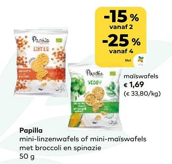 Promoties Papilla maïswafels - Papilla - Geldig van 01/03/2023 tot 31/03/2023 bij Bioplanet