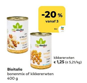 Promotions Bioitalia kikkererwten - Bioitalia - Valide de 01/03/2023 à 31/03/2023 chez Bioplanet