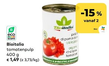 Promoties Bioitalia tomatenpulp - Bioitalia - Geldig van 01/03/2023 tot 31/03/2023 bij Bioplanet