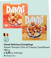 Davai delicious dumplings sweet tomato chili of creamy cauliflower-Davai