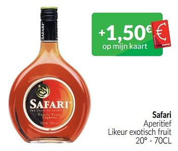 Promoties Safari aperitief likeur exotisch fruit - Safari - Geldig van 01/03/2023 tot 31/03/2023 bij Intermarche