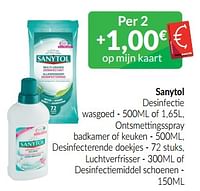 Sanytol desinfectie wasgoed - ontsmettingsspray badkamer of keuken - 500ml, desinfecterende doekjes - luchtverfrisser - of desinfectiemiddel schoenen-Sanytol