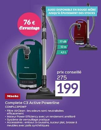 Promotions Miele complete c3 active powerline complc3powp - Miele - Valide de 03/03/2023 à 31/03/2023 chez Selexion