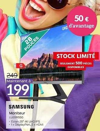 Promotions Samsung moniteur lu28r550 - Samsung - Valide de 03/03/2023 à 31/03/2023 chez Selexion
