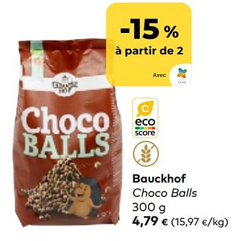 Promotions Bauckhof choco balls - Bauck Hof - Valide de 01/03/2023 à 31/03/2023 chez Bioplanet