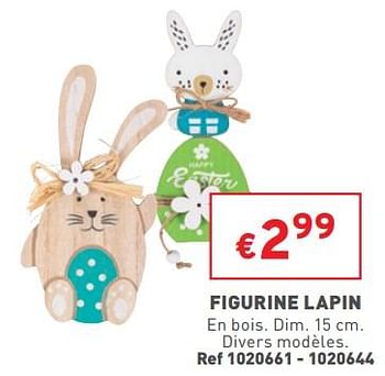 Promotions Figurine lapin - Produit maison - Trafic  - Valide de 08/03/2023 à 13/03/2023 chez Trafic