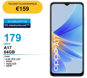 Promotions Oppo a17 64gb - Oppo - Valide de 28/02/2023 à 31/03/2023 chez VCD