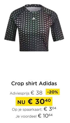 Promoties Crop shirt adidas - Adidas - Geldig van 01/03/2023 tot 31/03/2023 bij Molecule