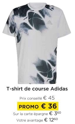 Promotions T-shirt de course adidas - Adidas - Valide de 01/03/2023 à 31/03/2023 chez Molecule