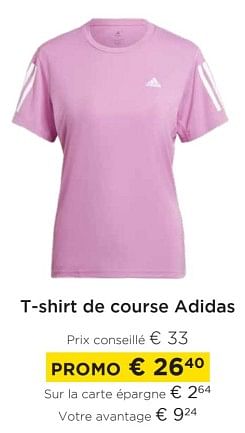 Promotions T-shirt de course adidas - Adidas - Valide de 01/03/2023 à 31/03/2023 chez Molecule
