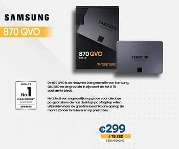 Promoties Samsung 870 qvo 4 tb ssd - Samsung - Geldig van 01/03/2023 tot 31/03/2023 bij Compudeals