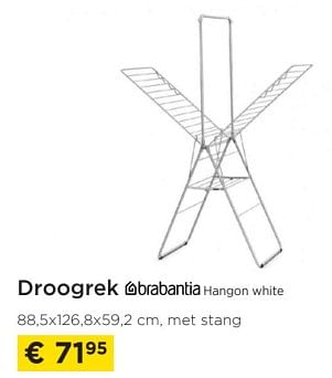 Promoties Droogrek brabantia hangon white - Brabantia - Geldig van 01/03/2023 tot 31/03/2023 bij Molecule