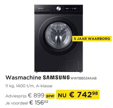Wakker worden koffer Onheil Wasmachine samsung ww11bb534aab - Samsung - Molecule - Promoties.be