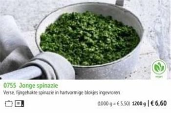 Promoties Jonge spinazie - Huismerk - Bofrost - Geldig van 01/03/2023 tot 31/08/2023 bij Bofrost