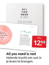 All you need is rest-Huismerk - Boekenvoordeel