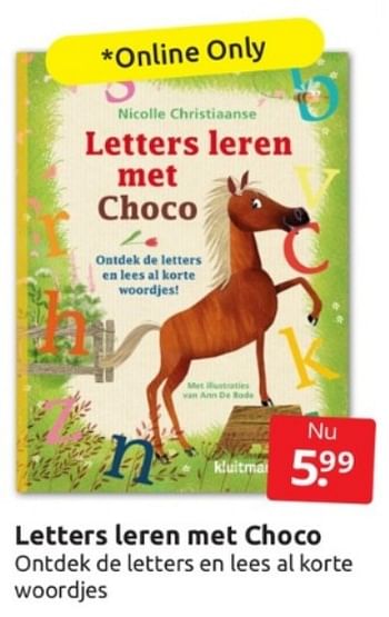 Promotions Letters leren met choco - Produit Maison - Boekenvoordeel - Valide de 04/03/2023 à 12/04/2023 chez BoekenVoordeel