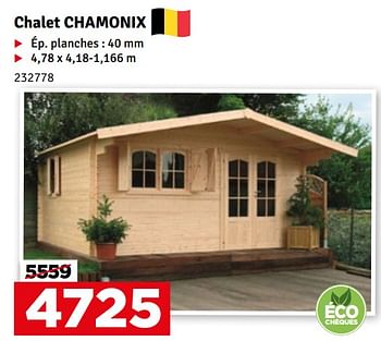 Promotions Chalet chamonix - Produit maison - Mr. Bricolage - Valide de 07/03/2023 à 19/03/2023 chez Mr. Bricolage