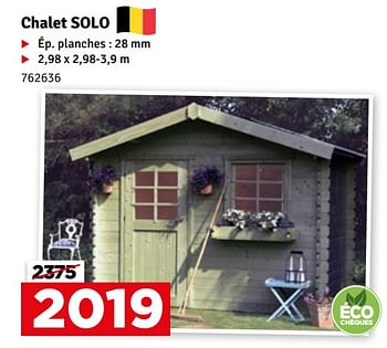 Promoties Chalet solo - Huismerk - Mr. Bricolage - Geldig van 07/03/2023 tot 19/03/2023 bij Mr. Bricolage