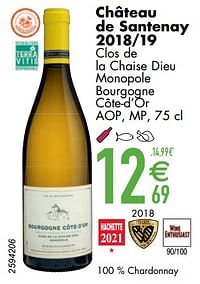 Château de santenay 2018-19 clos de la chaise dieu monopole bourgogne côte-d’or aop mp-Witte wijnen