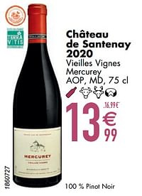 Château de santenay 2020 vieilles vignes mercurey aop md-Rode wijnen