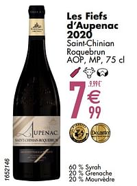Les fiefs d’aupenac 2020 saint-chinian roquebrun aop mp-Rode wijnen