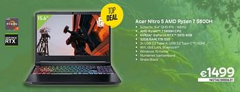 Promoties Acer nitro 5 amd ryzen 7 5800h - Acer - Geldig van 01/03/2023 tot 31/03/2023 bij Compudeals