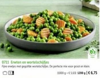 Promotions Erwten en wortelschijfjes - Produit maison - Bofrost - Valide de 01/03/2023 à 31/08/2023 chez Bofrost