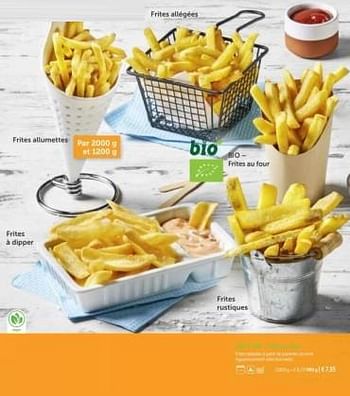 Promotions Bio-frites au four - Produit maison - Bofrost - Valide de 01/03/2023 à 31/08/2023 chez Bofrost