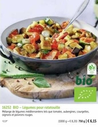Promotions Bio - légumes pour ratatouille - Produit maison - Bofrost - Valide de 01/03/2023 à 31/08/2023 chez Bofrost