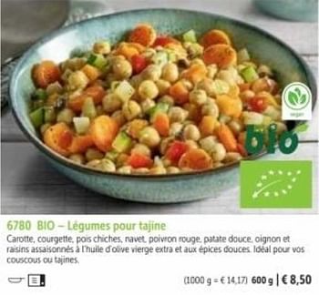 Promotions Bio-légumes pour tajine - Produit maison - Bofrost - Valide de 01/03/2023 à 31/08/2023 chez Bofrost
