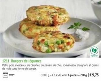 Promotions Burgers de légumes - Produit maison - Bofrost - Valide de 01/03/2023 à 31/08/2023 chez Bofrost