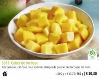 Promotions Cubes de mangue - Produit maison - Bofrost - Valide de 01/03/2023 à 31/08/2023 chez Bofrost
