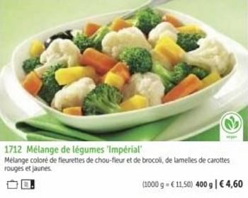 Promotions Mélange de légumes impérial - Produit maison - Bofrost - Valide de 01/03/2023 à 31/08/2023 chez Bofrost