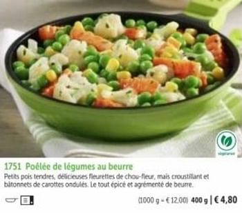Promotions Poêlée de légumes au beurre - Produit maison - Bofrost - Valide de 01/03/2023 à 31/08/2023 chez Bofrost