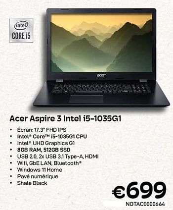 Promotions Acer aspire 3 intel i5-1035g1 - Acer - Valide de 01/03/2023 à 31/03/2023 chez Compudeals