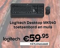 Logitech desktop mk540 toetsenbord en muis-Logitech