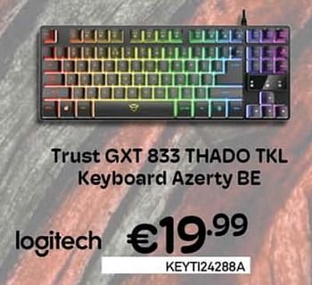 Promoties Trust gxt 833 thado tkl keyboard azerty be - Trust - Geldig van 01/03/2023 tot 31/03/2023 bij Compudeals