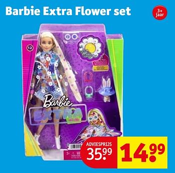 Mattel Barbie extra flower set Promotie Kruidvat