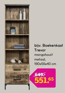Promotions Boekenkast trevor - Produit maison - Leen Bakker - Valide de 06/03/2023 à 16/04/2023 chez Leen Bakker