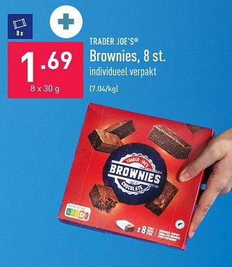 Promoties Brownies - TRADER JOE’S - Geldig van 13/03/2023 tot 24/03/2023 bij Aldi