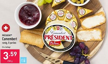 Promoties Camembert - Président - Geldig van 17/03/2023 tot 24/03/2023 bij Aldi