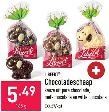 Promotions Chocoladeschaap - Libeert - Valide de 17/03/2023 à 24/03/2023 chez Aldi
